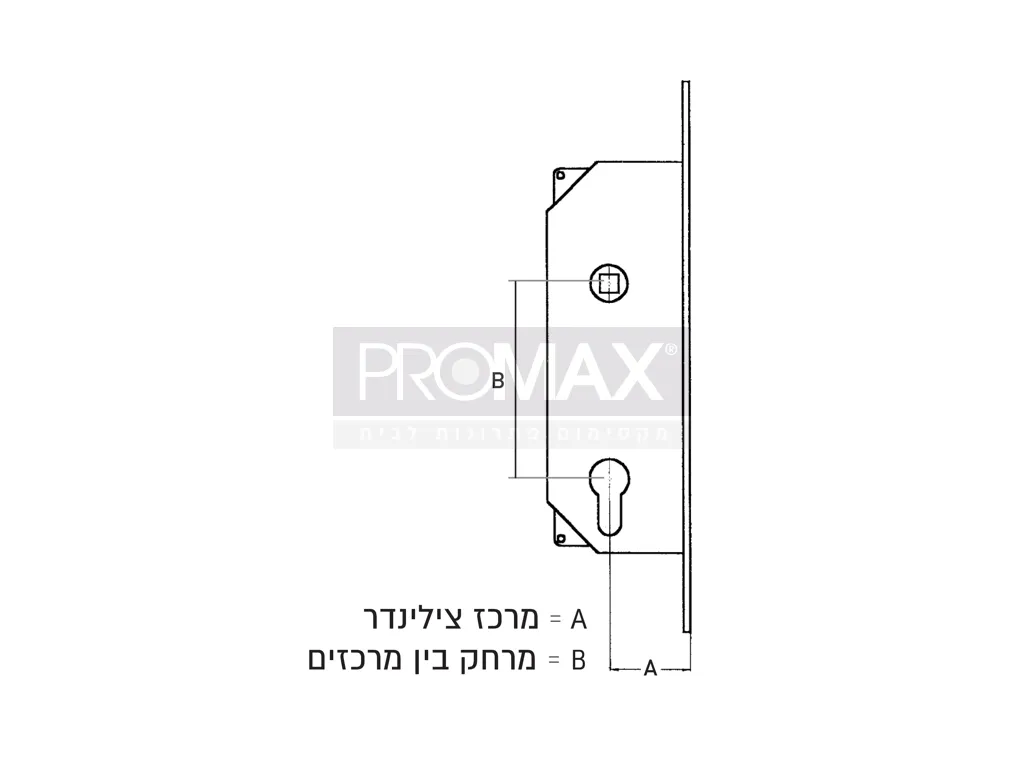 מנעול צילינדר 85/50 נעילת 4 פינים (חזית עגולה ניקל מט ) ת.איטליה ICSA