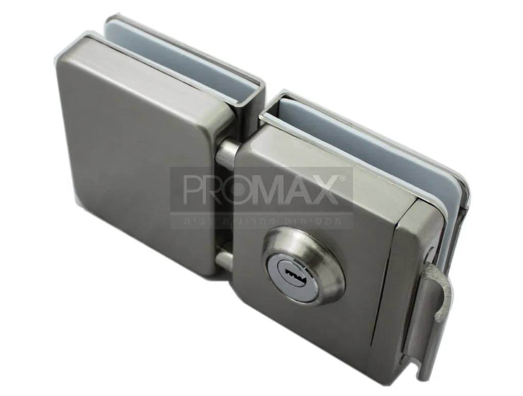 מנעול חובק לדלת זכוכית כפולה (שני פינים) PROMAX