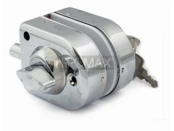 מנעול חובק לדלת זכוכית (נעילת פין) PROMAX מפתח + כפתור