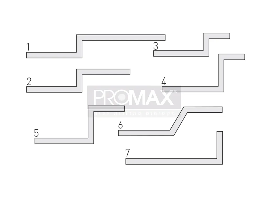 לשונית כפופה מס' 1 למנעול הברגה