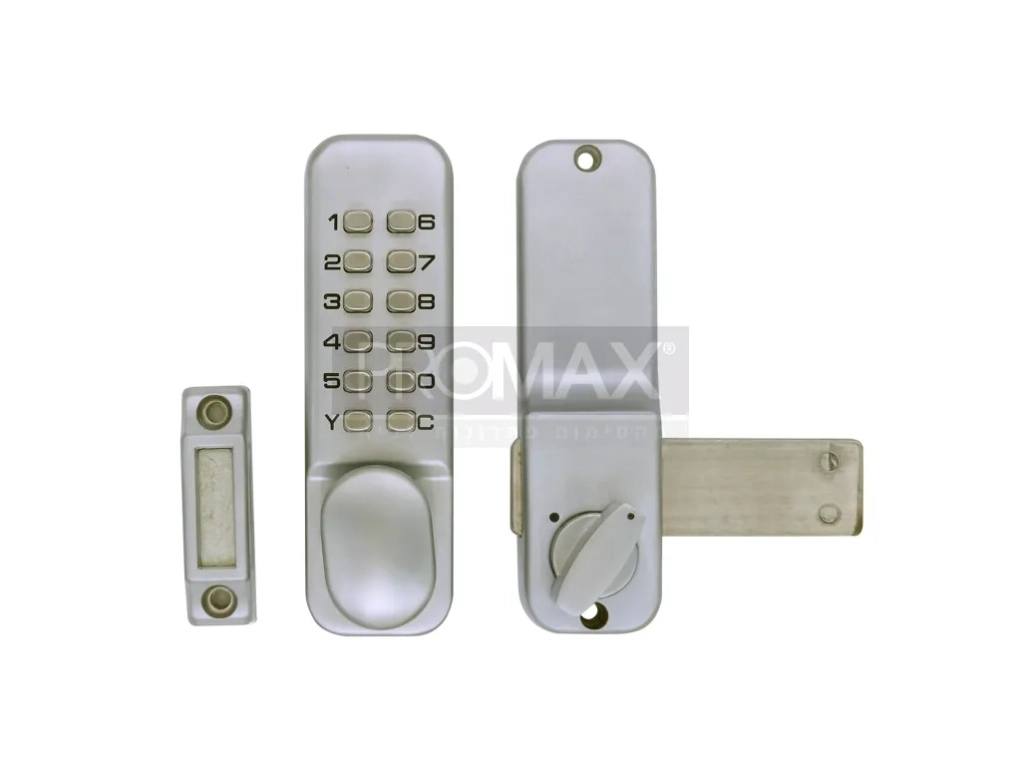 מנעול מספרים מכני ניקל מט בריח חיצוני PROMAX