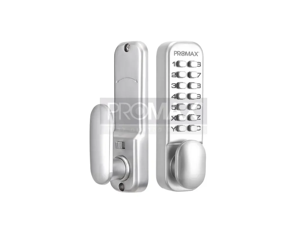 מנעול מספרים מכני ניקל ניטרק (ידית מלבנית) PROMAX
