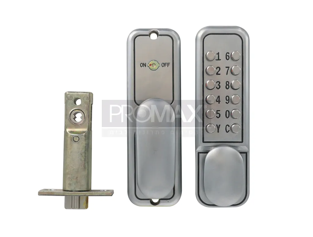 מנעול מספרים מכני ניקל מט ניטרק (שינוי קוד בחזית המנעול)