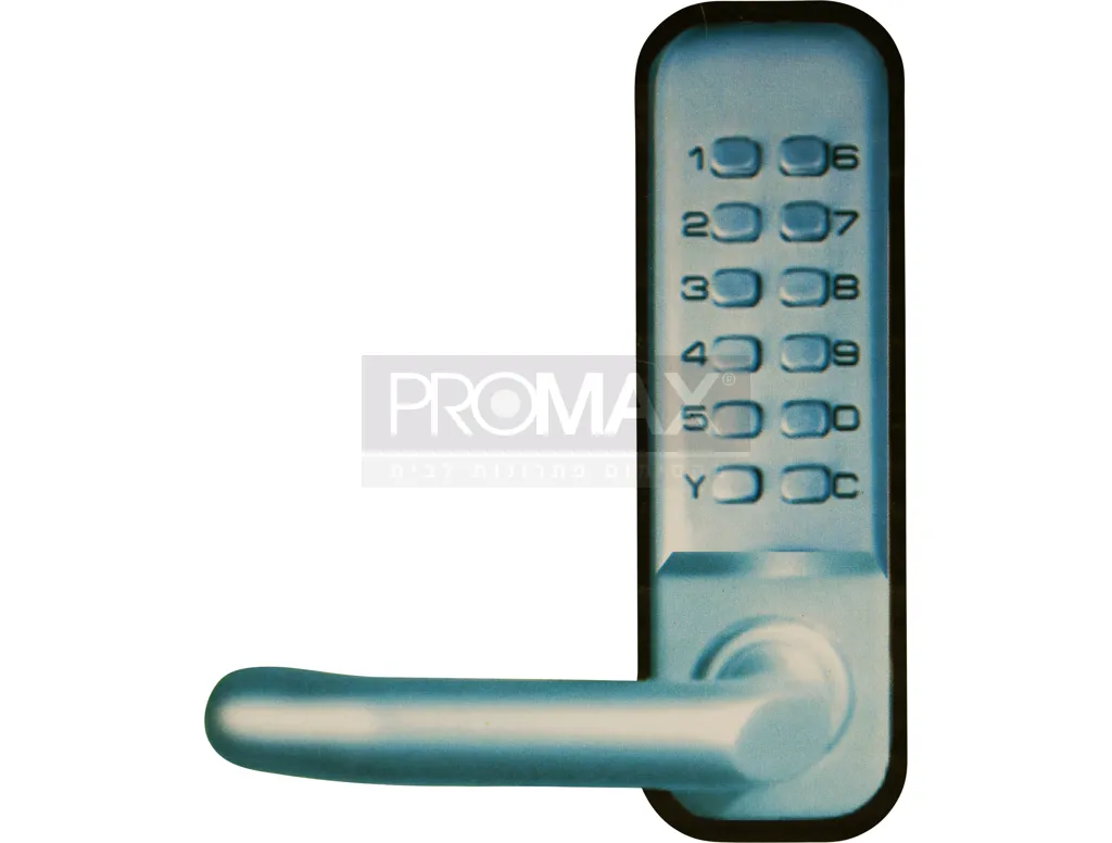 מנעול מספרים מכאני ניקל מט+ ידית למנעול (101 )