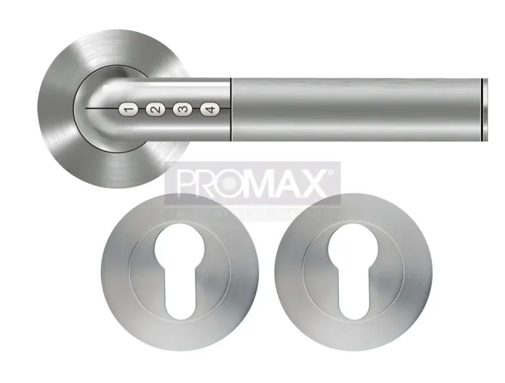 ידית לדלתות פנים פתיחה עם קוד/אפליקציה  (ניקל מט)   PROMAX
