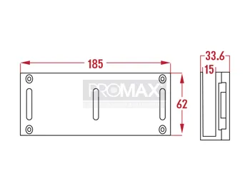 מתאם לדלת זכוכית לאלקטרו מגנט 300/500