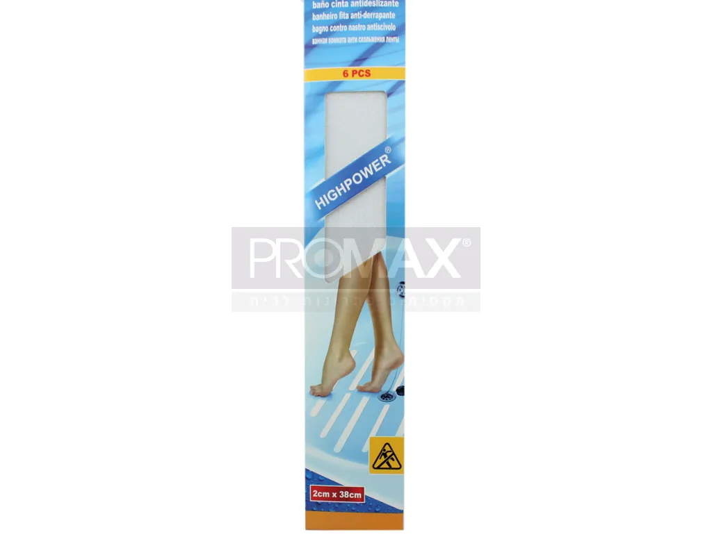 פס בטיחות שקוף רוחב 20 מ"מ ובאורך 38 ס"מ 6 יח'