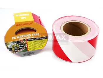 סרט אזהרה אדום לבן 70 מ"מ כ-250 מטר