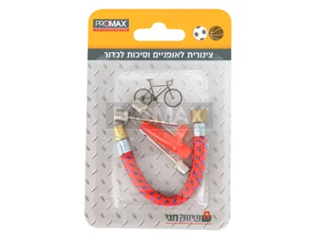 צינורית לאופניים + 3 סיכות לכדור בבליסטר