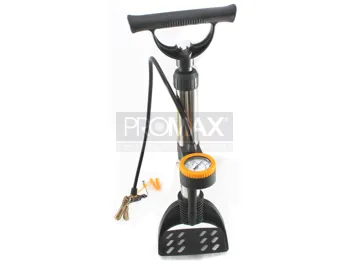 משאבת רגל עומדת מאלומיניום איכותית עם מד לחץ