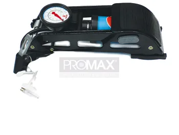 משאבת רגל בוכנה מאלומיניום עם מד לחץ בקופסה