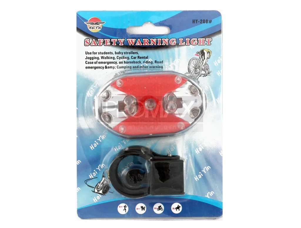 פנס אחורי לדים לאופניים בבליסטר