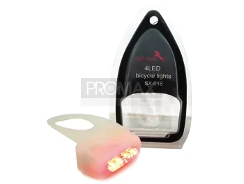 פנס 4 לדים קידמי לאופניים בבליסטר