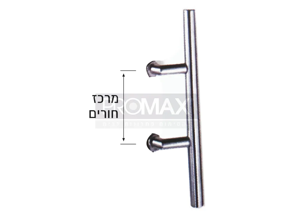 ידית חד צדדית כפופה לדלת זכוכית מרכז חורים 350 מ"מ