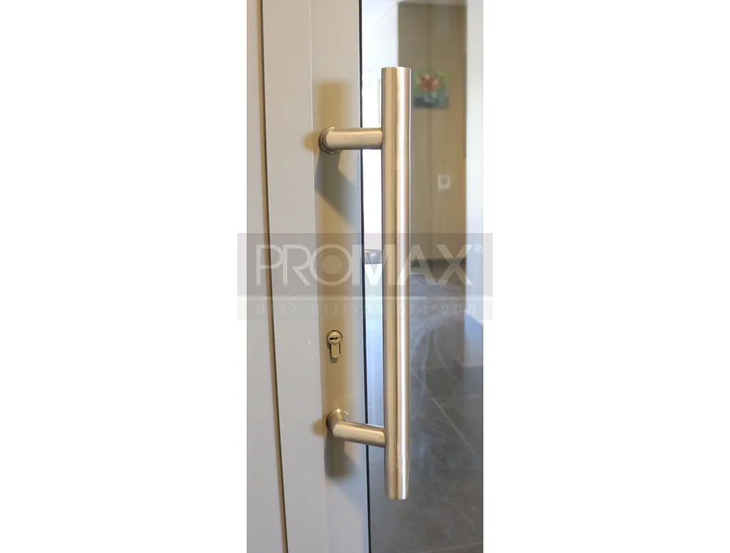 ידית חד צדדית כפופה לדלת זכוכית מרכז חורים 350 מ"מ