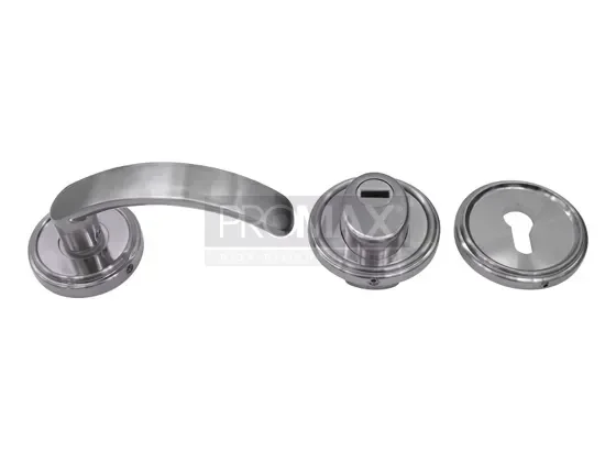 סט אומנויות עגול לדלת ביטחון ניקל מט קומפלט