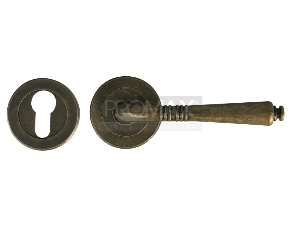 ידית לדלת פרופיל בלגי ברונזה צילינדר זוג