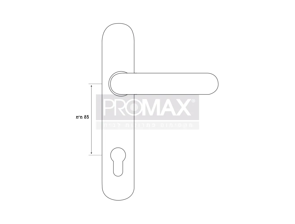 ידית שלט נפחות 85 -722 מ"מ מושחר בבליסטר