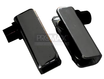 ציר לדלת זכוכית ללא קדח שחור (זוג)