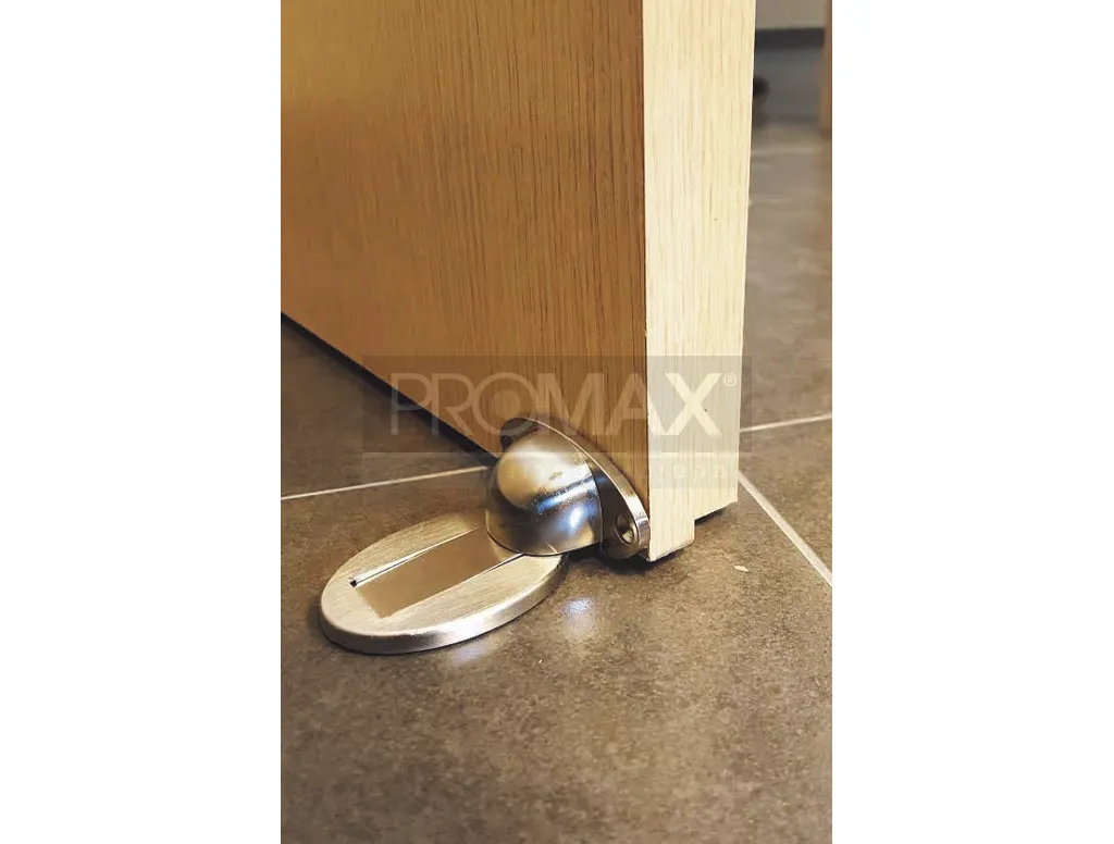 מעצור דלת שטוח מגנטי ניקל מט בבליסטר PROMAX 7