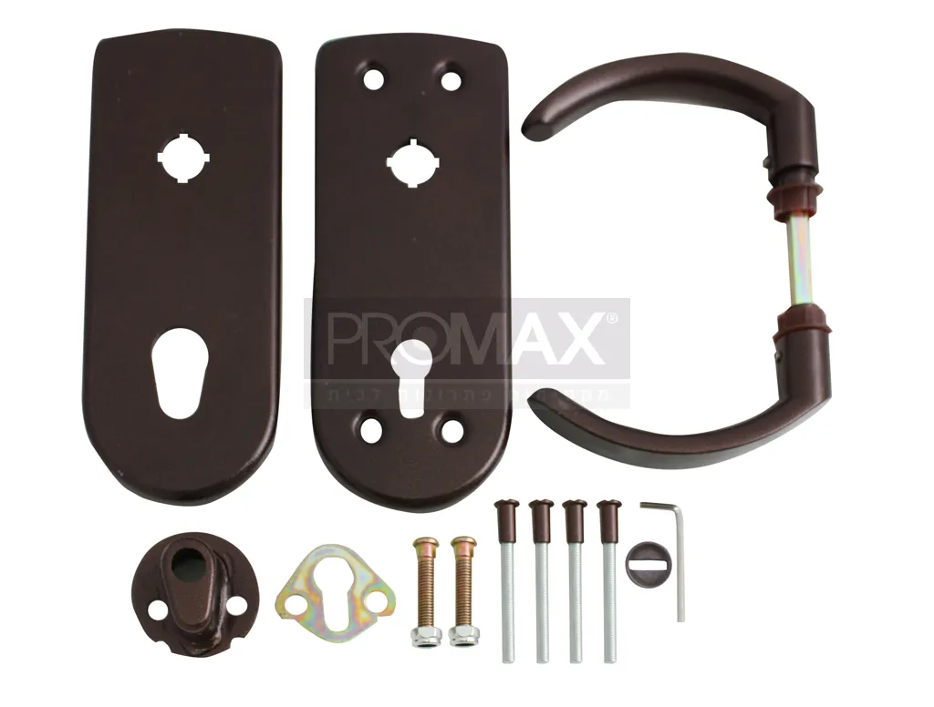 פלטות לדלת ביטחון חום (ידית ברגים ורוזטה)