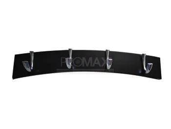 קולב לוח 4 ווים לוח עץ חום דגם חצי קשת