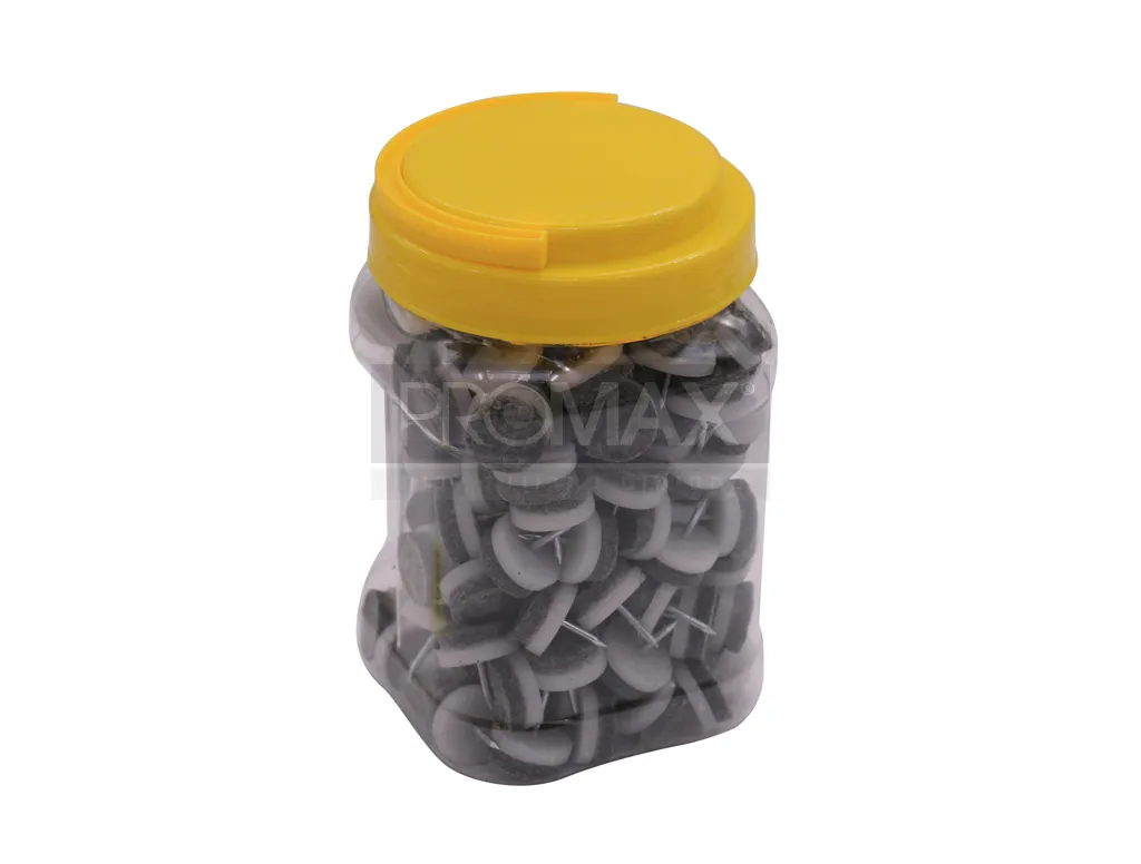 תומך כיסא מסמר לבן + לבד 20 מ"מ בקופסת פלסטיק (160יח)