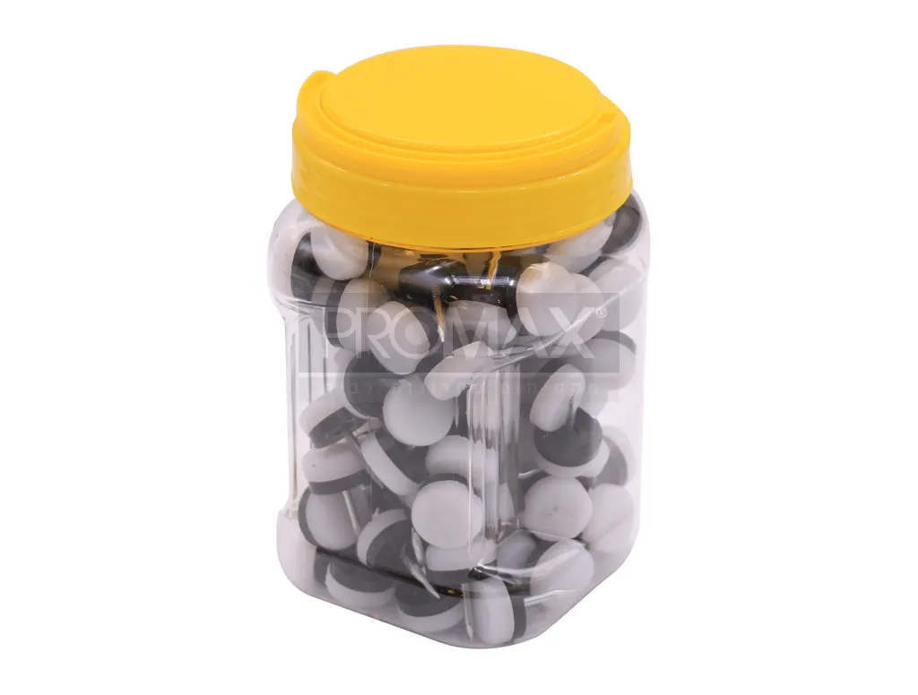 תומך כיסא 28 מ"מ לבן כפול בקופסת פלסטיק (60 יח')