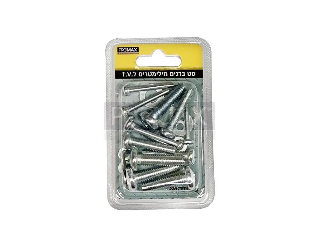 סט ברגים מלמטריים לטלויזיות בבליסטר