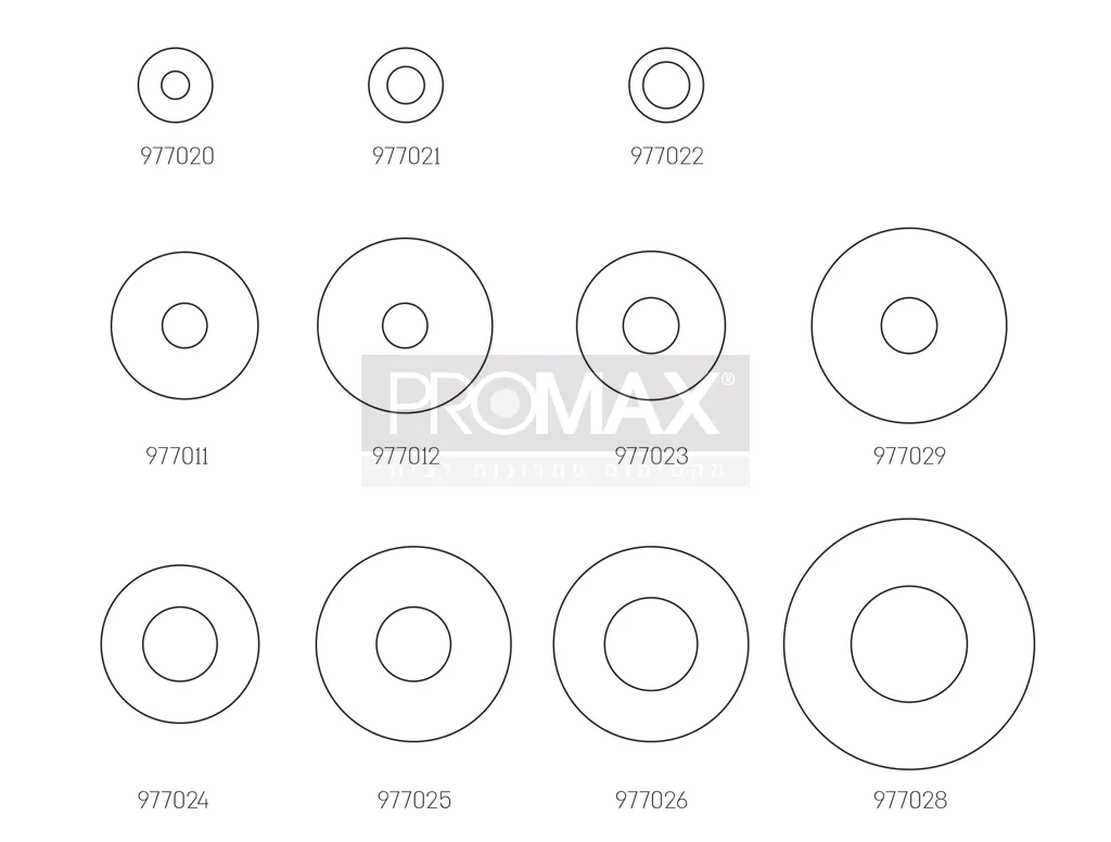 שייבה סטנדרטי (עובי 1 מ"מ) 8*1/8 1000 יח'