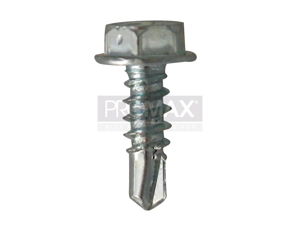 בורג פח ראש משושה דיסקה 3/4*8 100 יח'