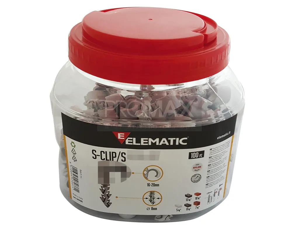 דיבל S.P יחיד לצינור 16-20 מ"מ (100 יח') תוצרת איטליה ELEMATIC