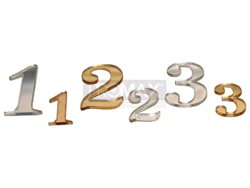 מספרים לדלת פלסטיק עם מדבקה – גדול