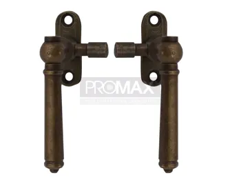 ידית חלון לפרופיל בלגי דגם 101-1 ברונזה