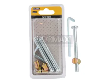 מחבר למיטה בורג + אום מיוחד (4 סטים בבילסטר)