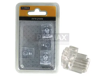 מחזיק מראה ישר קטן שקוף